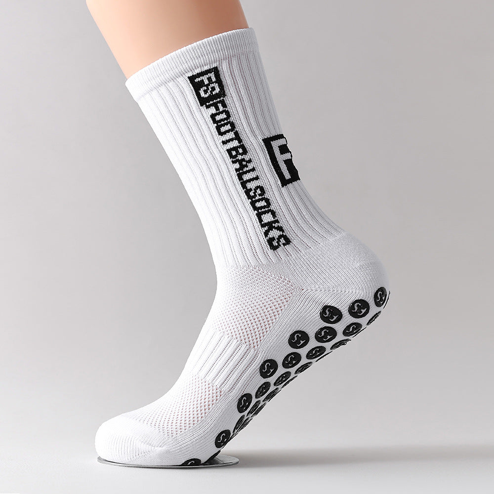 Mens Sports Socks With Nylon Dot Adhesive For Anti-slip Grip