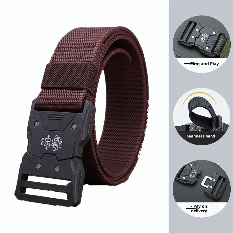 Men's Tactical Release Buckle Nylon Canvas Belt