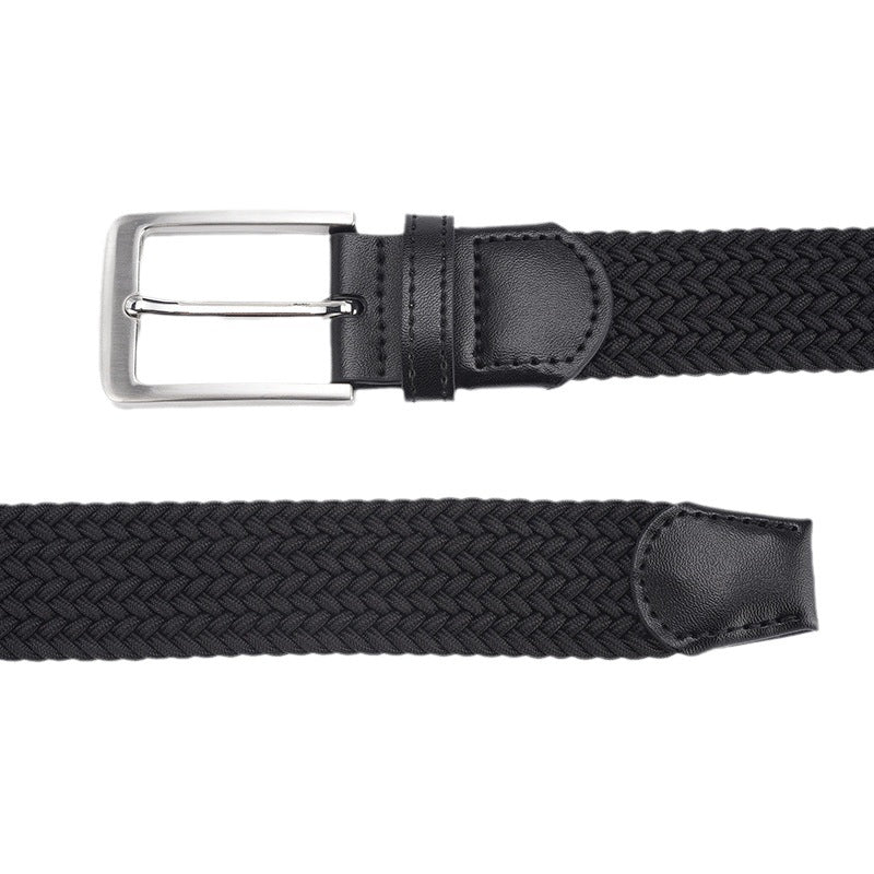 Versatile Pin-buckle Elastic Woven Canvas Belt