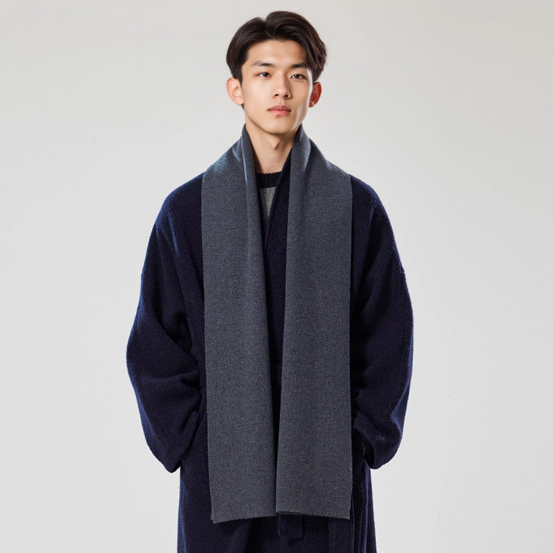 Solid-color Versatile Knitted Wool Scarf