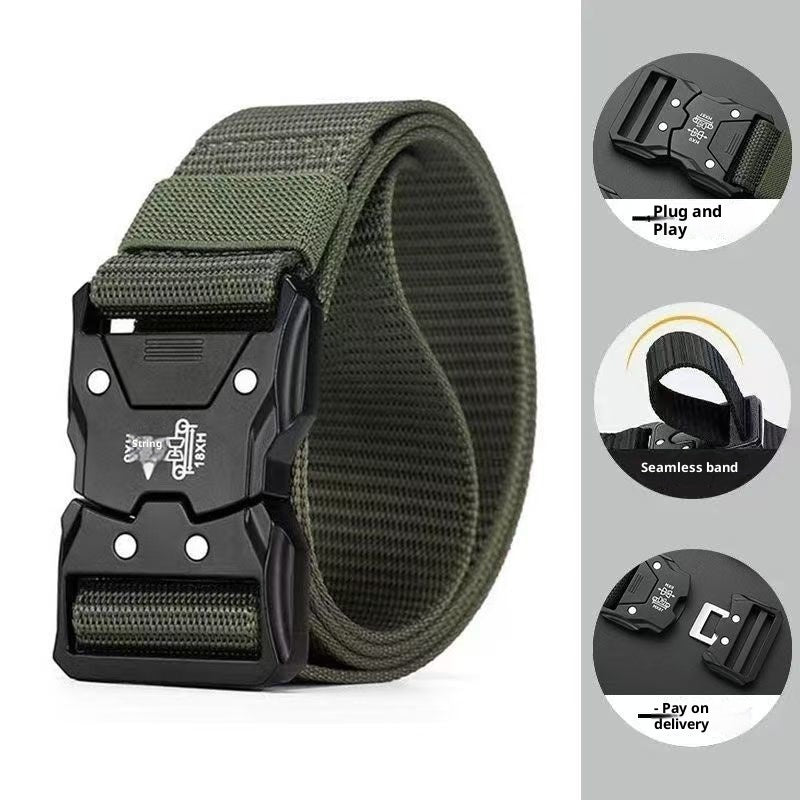 Men's Tactical Release Buckle Nylon Canvas Belt