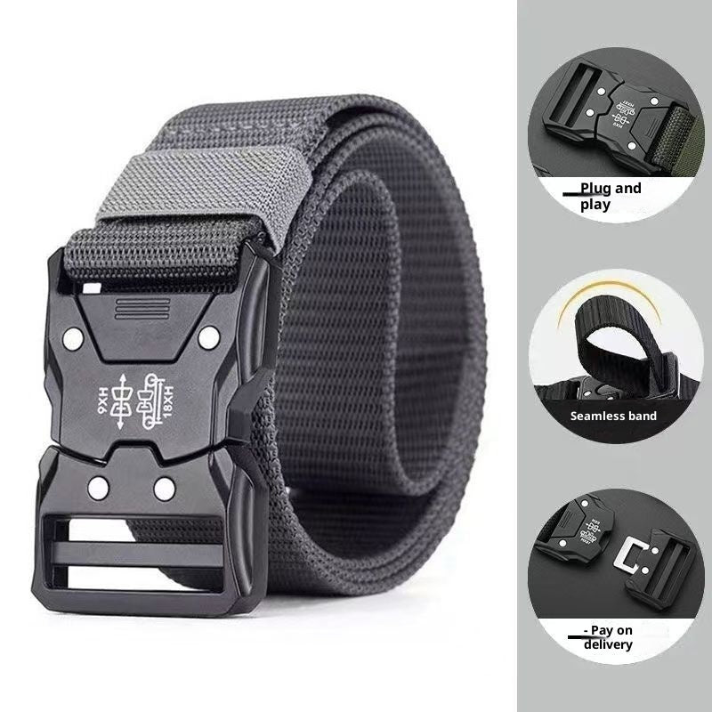 Men's Tactical Release Buckle Nylon Canvas Belt