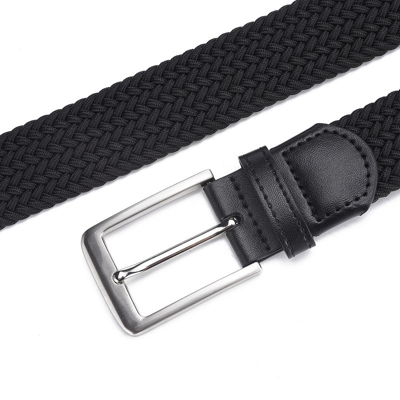 Versatile Pin-buckle Elastic Woven Canvas Belt