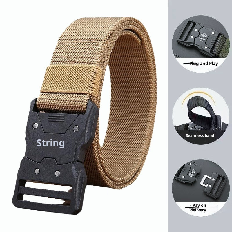 Men's Tactical Release Buckle Nylon Canvas Belt