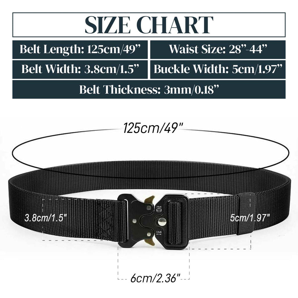 Men Multifunction Nylon Military Tactical Adjustable Waist Belt Quick Release Belt