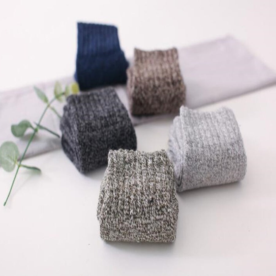 Autumn And Winter Men's Double-thread Rabbit Fur Socks