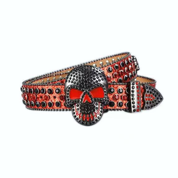 Halloween Subculture Skull Hip Hop Decoration Belt