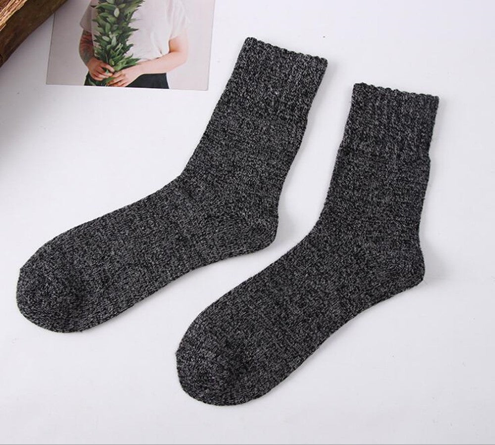 Autumn And Winter Men's Double-thread Rabbit Fur Socks