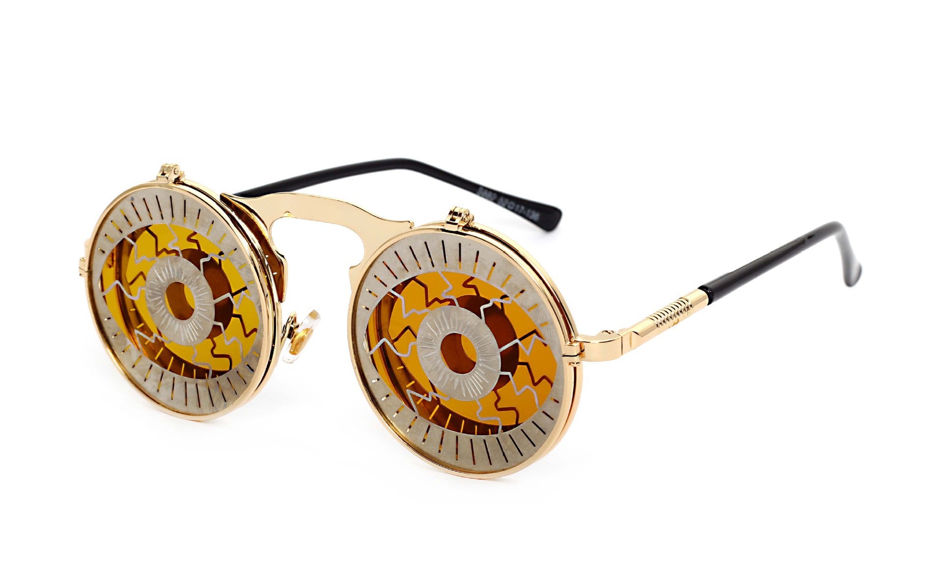 Men's Casual Retro Metal Punk Steam Flip Sunglasses