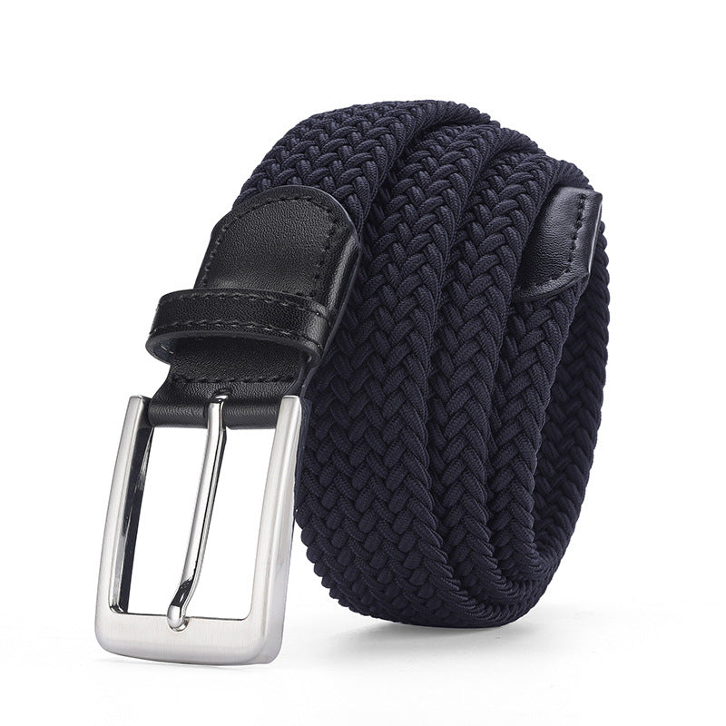 Versatile Pin-buckle Elastic Woven Canvas Belt