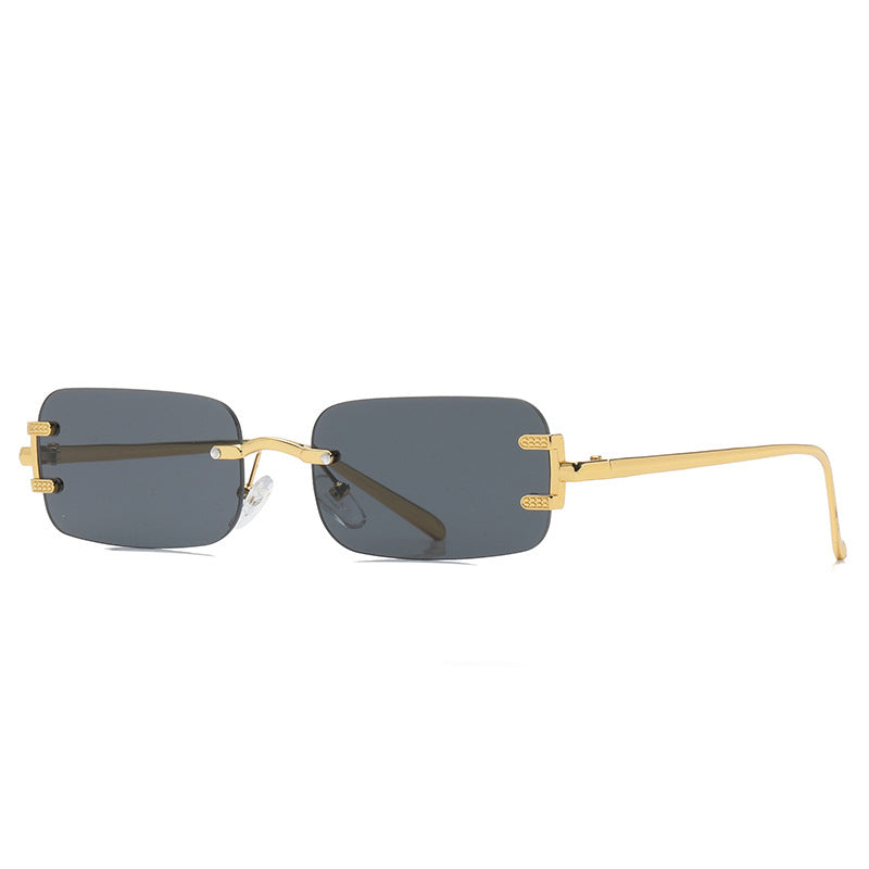 Retro Square Sunglasses Fashion Frameless Trendy Sunglasses