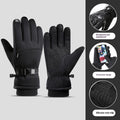Fleece-lined Thick Waterproof And Cold-resistant Gloves