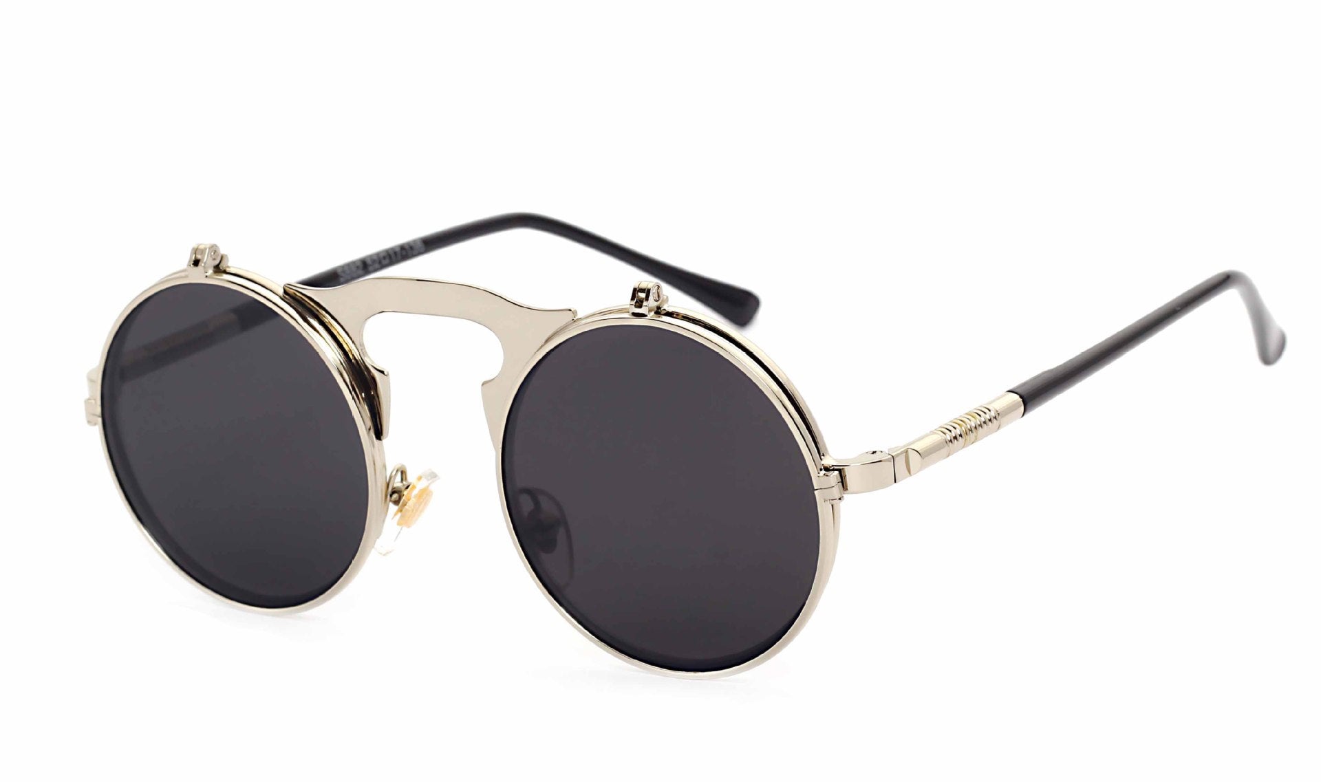 Men's Casual Retro Metal Punk Steam Flip Sunglasses