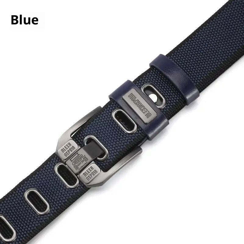 Men's Double-sided Canvas Outdoor Casual Belt With Alloy Pin Buckle