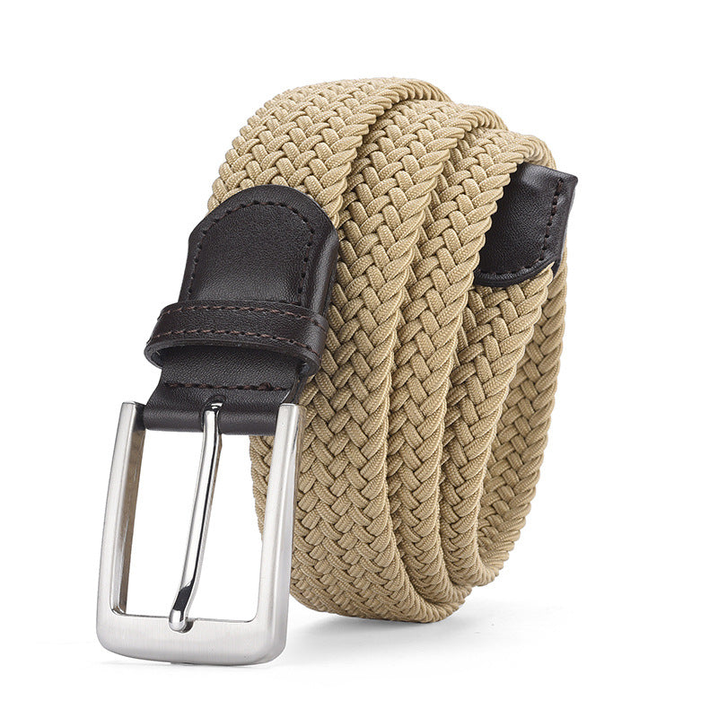 Versatile Pin-buckle Elastic Woven Canvas Belt