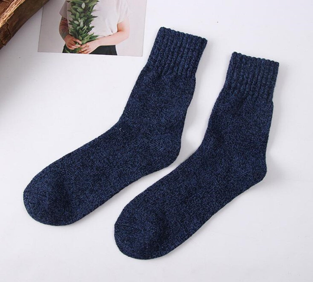 Autumn And Winter Men's Double-thread Rabbit Fur Socks