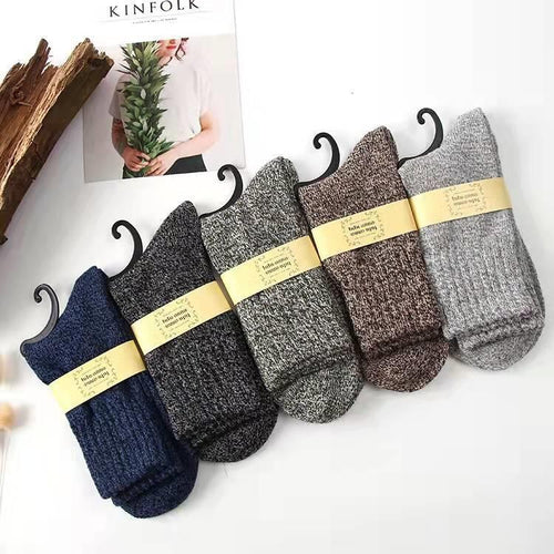 Autumn And Winter Men's Double-thread Rabbit Fur Socks