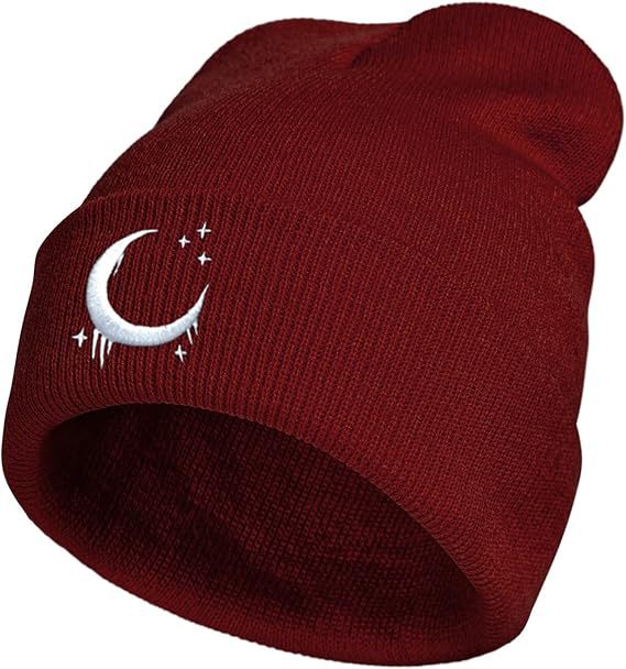 Amazon Embroidered Knitted Hat With Moon And Stars Design AutumnWinter Wool Hat