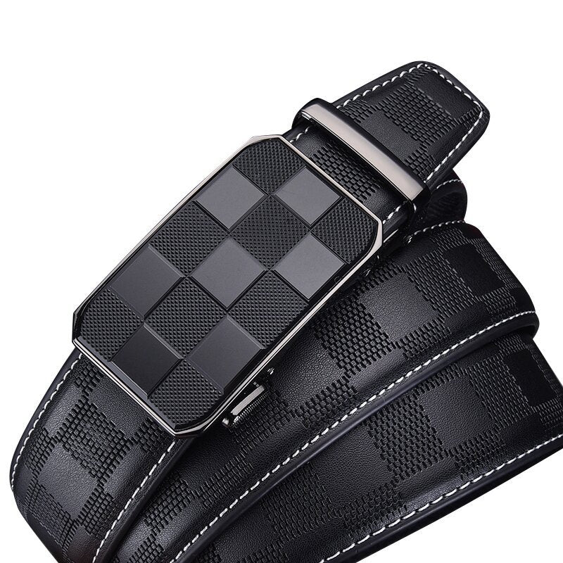 Men's Belt Automatic Leather Buckle Belt