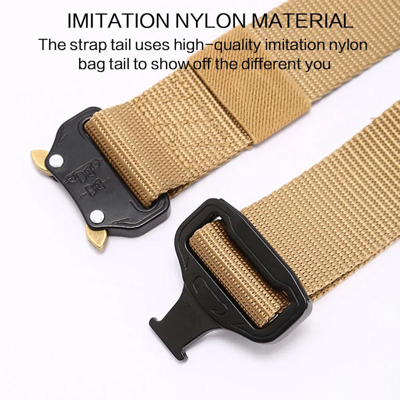Men's Belt Outdoor Hunting Tactical Belt Mult-Function Buckle Nylon Belt High Quality Marine Corps Belt Metal Buckle
