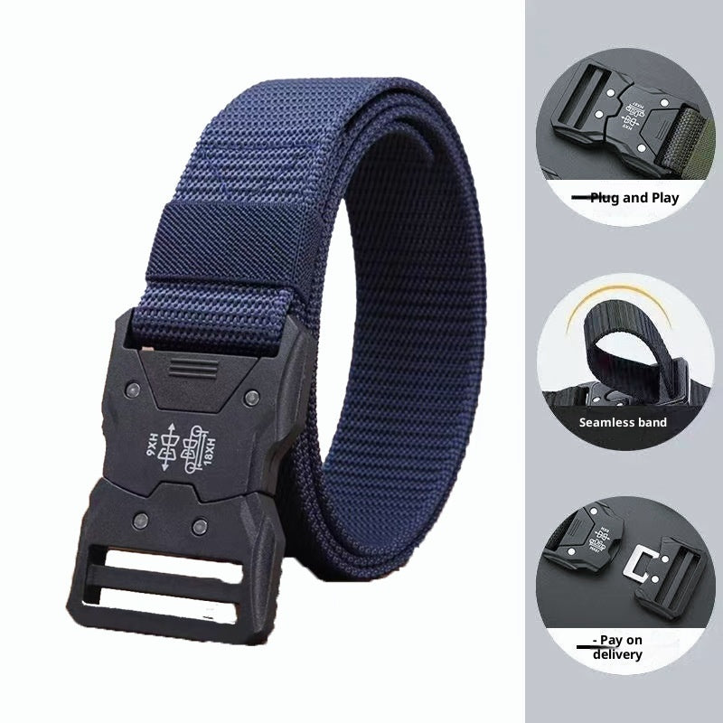Men's Tactical Release Buckle Nylon Canvas Belt