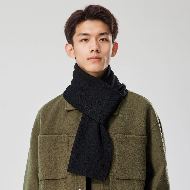 Solid-color Versatile Knitted Wool Scarf